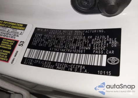 2024 Toyota Camry Xse V6 from USA, damaged, VIN 4T1KZ1AK7RU102661